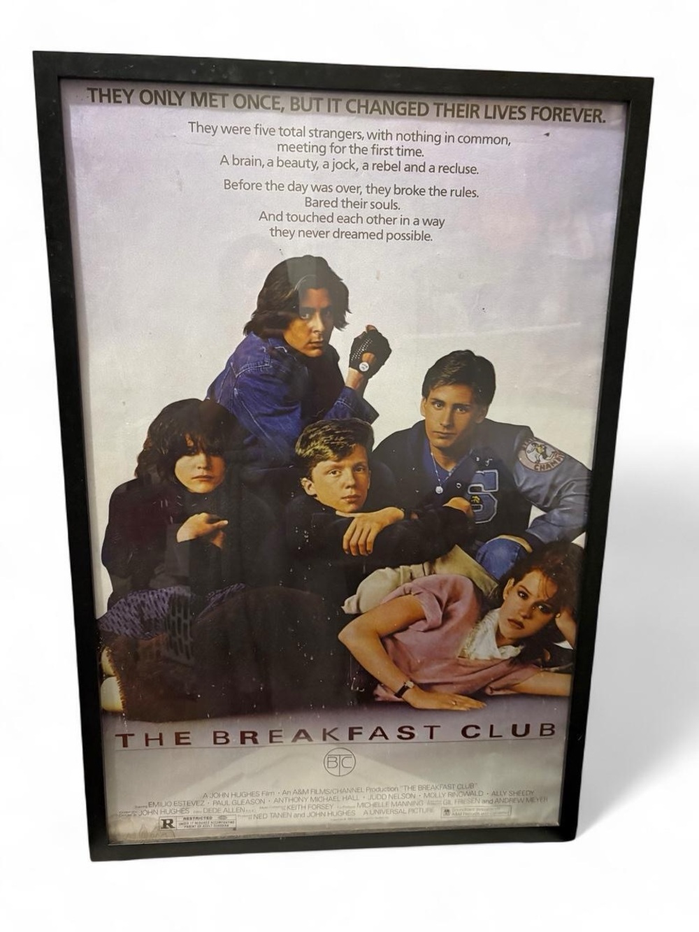 The Breakfast Club Framed Wall Art - Black Frame - Movie Poster Decor